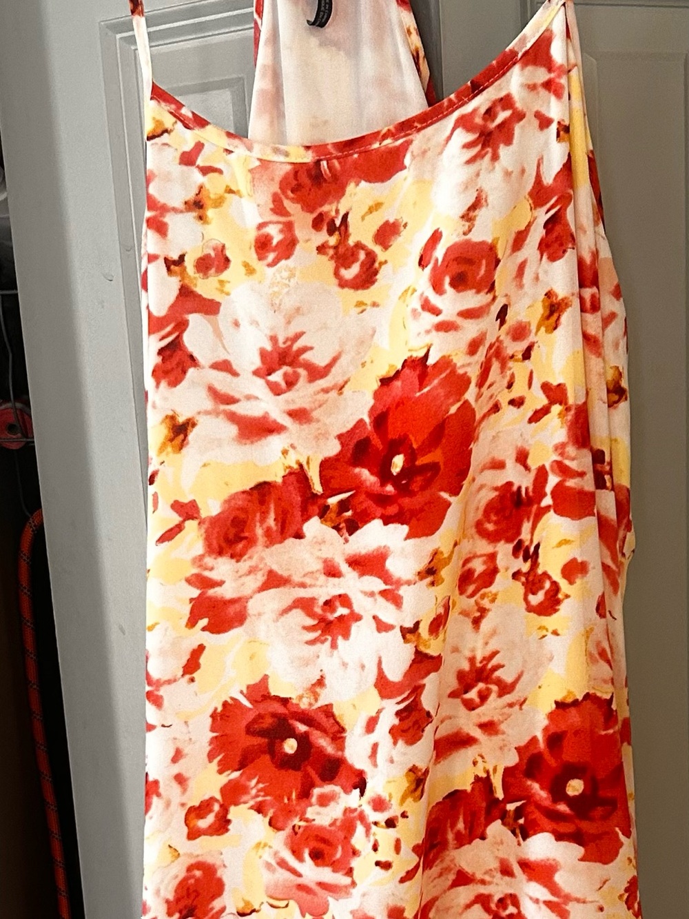 Buffalo David Bitton Red and Yellow Floral Slip Skirt